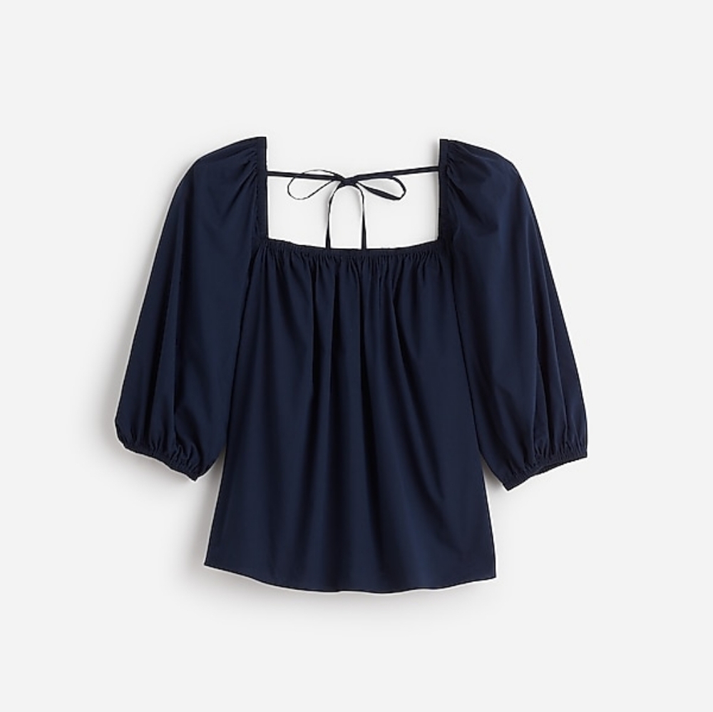 Madewell Puff-Sleeve Babydoll Top size 12 NWT